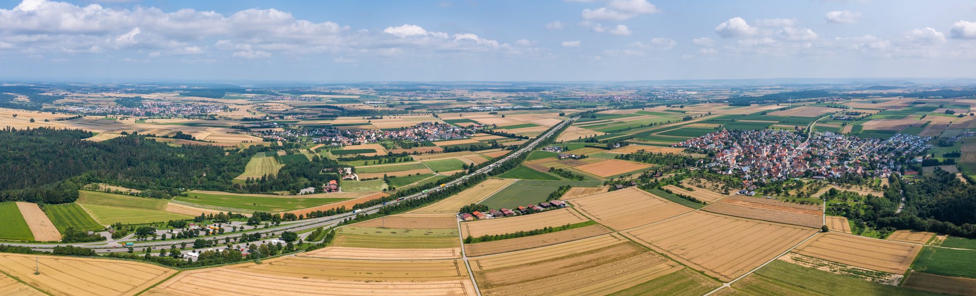 Auf diesem Bild sehen Sie eine Luftaufnahmen der Gemeinde Eutingen im Gäu.